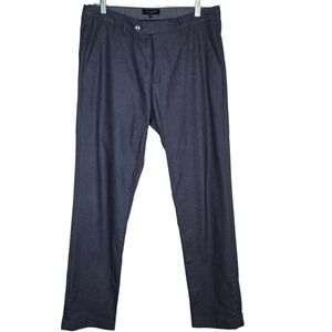 TED BAKER Men's Gray 32R Straightleg Flat Front Pants